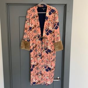 Zara Smoking Jacket with Faux Fur Cuff